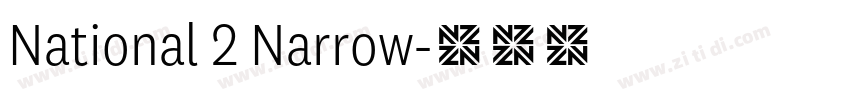 National 2 Narrow字体转换